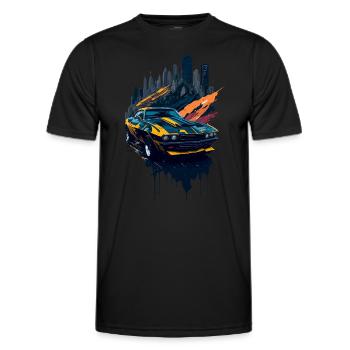Classic sports car - Men's Functional T-Shirt - black - Front - AI Model Male 178 dark (178cm)