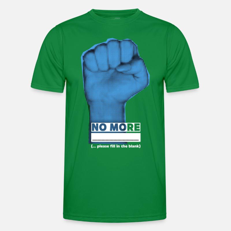 Pugno chiuso, protesta, slogan di protesta Maglietta sportiva per uomo