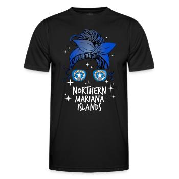 Nördliche Marianen - Männer Funktions-T-Shirt - Schwarz - Vorne - AI Model Male 178 dark (178cm)
