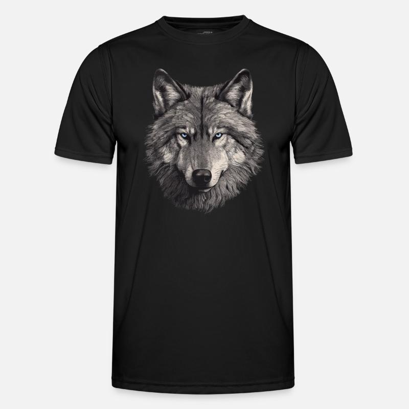 Wolf Wolf Head Scratch Marks Claws Wild Men's Functional T-Shirt
