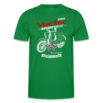 Simson Schwalbe DDR Moped - Männer Funktions-T-Shirt - Kelly Green - Vorne - AI Model Male 178 dark (178cm)