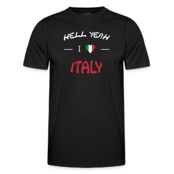 Hell Yeah i love italy - Männer Funktions-T-Shirt - Schwarz - Vorne - AI Model Male 178 dark (178cm)