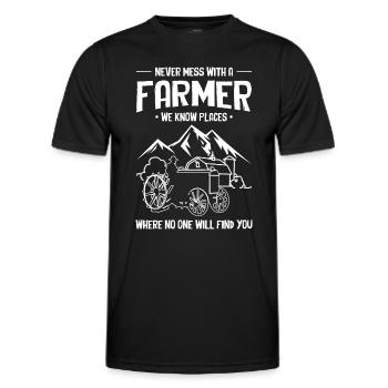 Farm Farmer Farming - Männer Funktions-T-Shirt - Schwarz - Vorne - AI Model Male 178 dark (178cm)