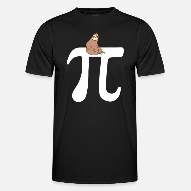 Math Sloth Pi - Men's Functional T-Shirt - black