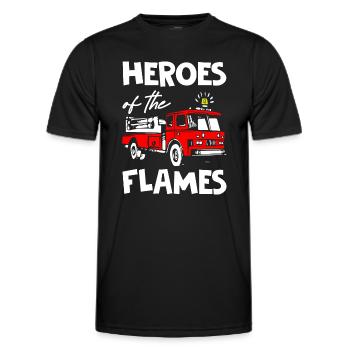 Heroes of the flames Fire Fighters - Men's Functional T-Shirt - black - Front - AI Model Male 178 dark (178cm)