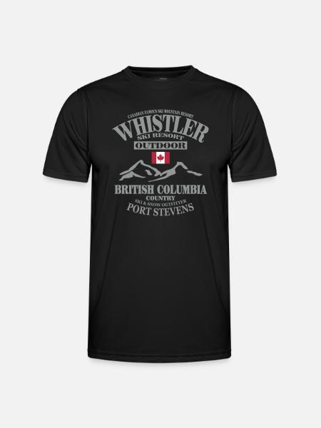 canada - whistler - apres - ski - Männer Funktions-T-Shirt - Schwarz