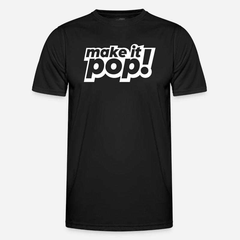 make it pop - Männer Funktions-T-Shirt - Schwarz