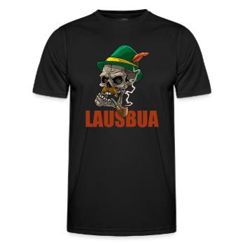 Lausbua Lederhosen - Männer Funktions-T-Shirt - Schwarz - Vorne - AI Model Male 178 dark (178cm)