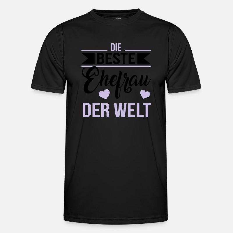 Die beste Ehefrau der Welt - Männer Funktions-T-Shirt - Schwarz