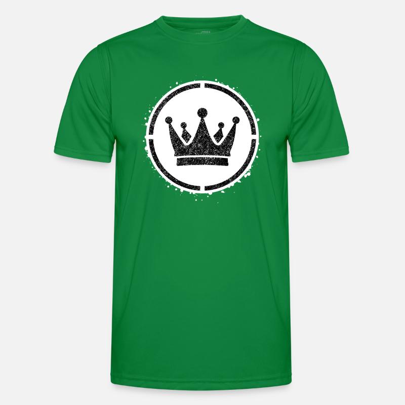 Sponge stencil Crown inside circle Men's Functional T-Shirt