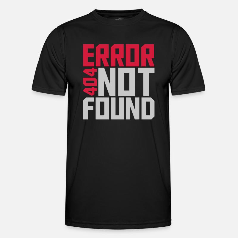 Error 404 not found - Men's Functional T-Shirt - black