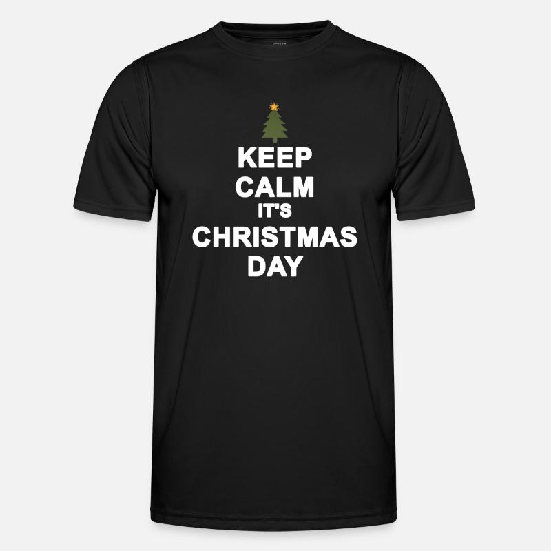 Keep calm Christmas - Men's Functional T-Shirt - black