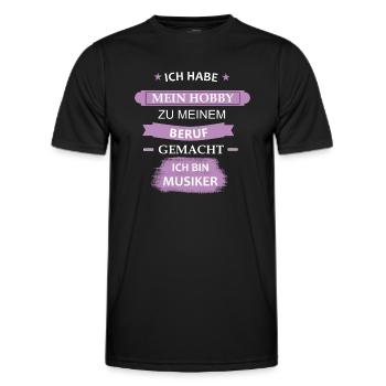 Musiker - Männer Funktions-T-Shirt - Schwarz - Vorne - AI Model Male 178 dark (178cm)