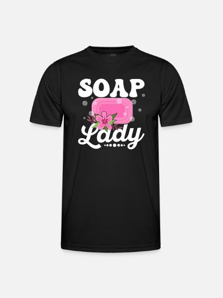 Soap Lady Soapmaking Soapmaker - Men's Functional T-Shirt - black