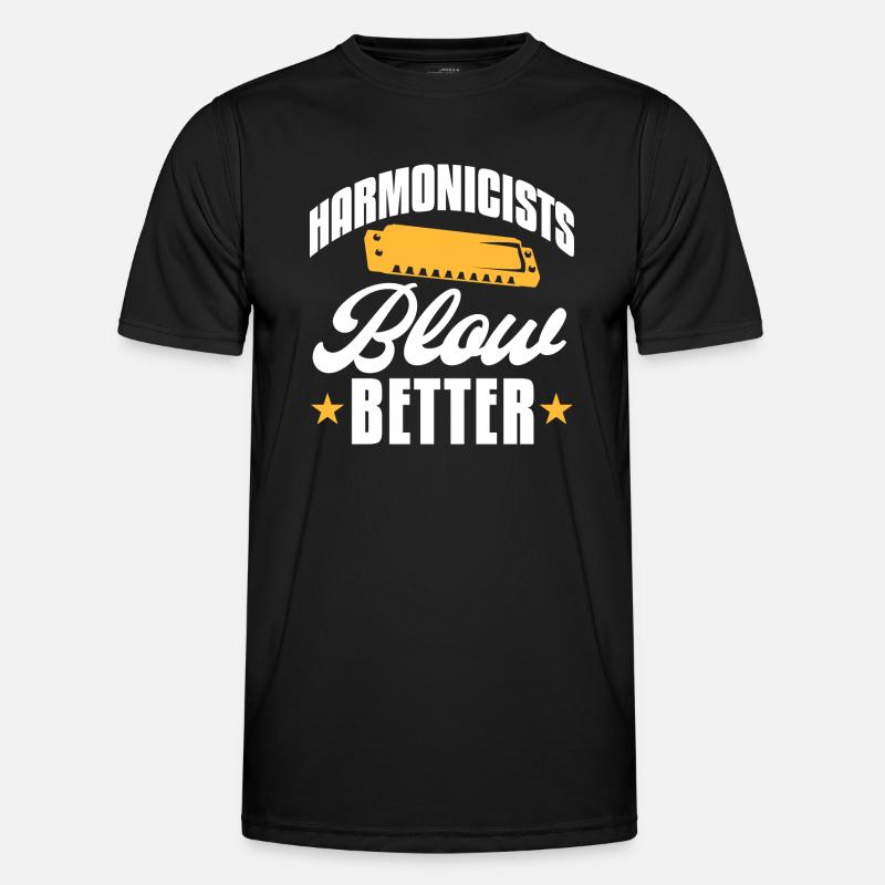 Harmonicists blow better - Männer Funktions-T-Shirt - Schwarz