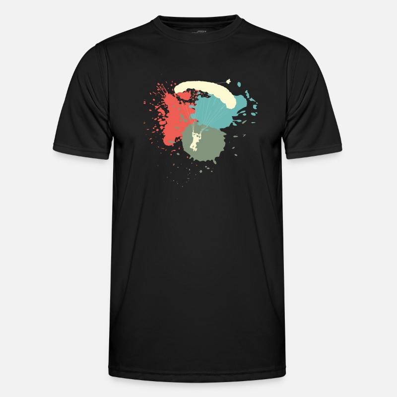 Parachute Retro Gift Idea - Men's Functional T-Shirt - black