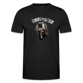 Schwalbe Tuning (gelb / Rost) // Illustration - Männer Funktions-T-Shirt - Schwarz - Vorne - AI Model Male 178 dark (178cm)