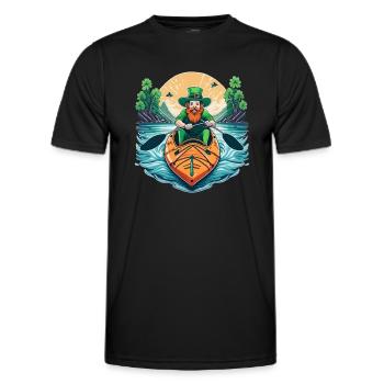 Kayak Trèfle de la Saint-Patrick - T-shirt sport Homme - noir - Devant - AI Model Male 178 dark (178cm)