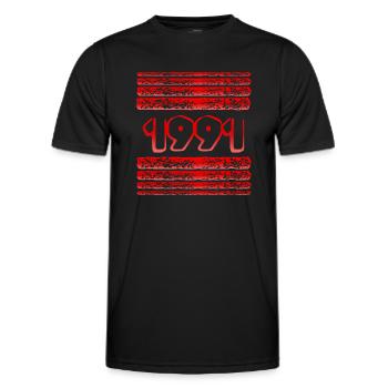 1991 1991 - Men's Functional T-Shirt - black - Front - AI Model Male 178 dark (178cm)