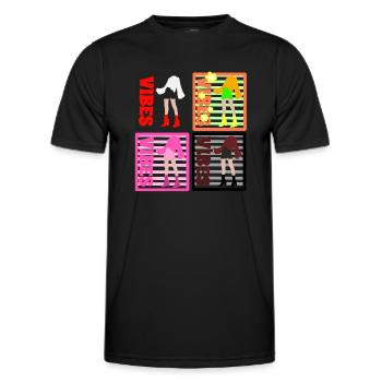 Feminine energy - Men's Functional T-Shirt - black - Front - AI Model Male 178 dark (178cm)