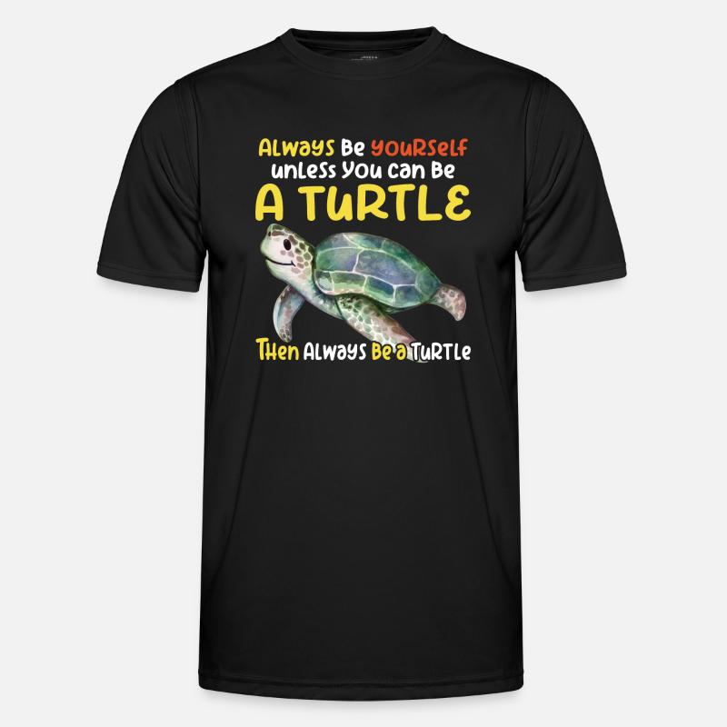 Sei eine Schildkröte Männer Funktions-T-Shirt