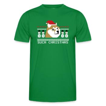 Père Noël moche - T-shirt sport Homme - vert - Devant - AI Model Male 178 dark (178cm)