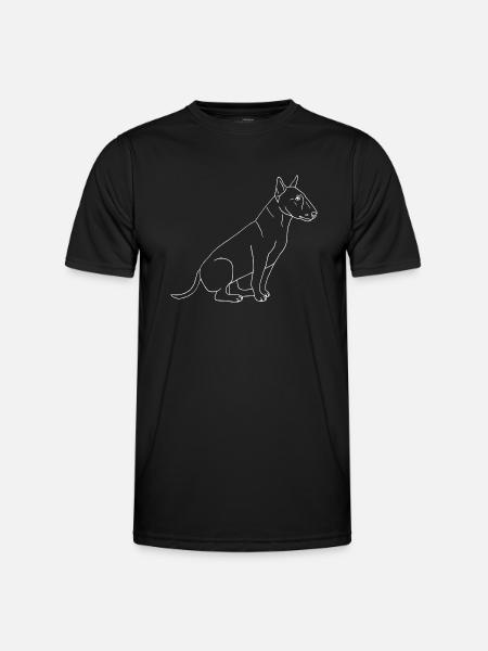 Bullterrier - Männer Funktions-T-Shirt - Schwarz