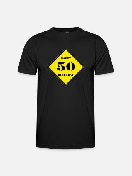 50th Birthday 50Years Happy Birthday (25) - Men's Functional T-Shirt - black
