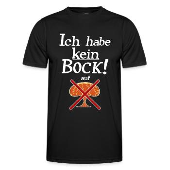 Kein Bock auf Atomkrieg - Männer Funktions-T-Shirt - Schwarz - Vorne - AI Model Male 178 dark (178cm)