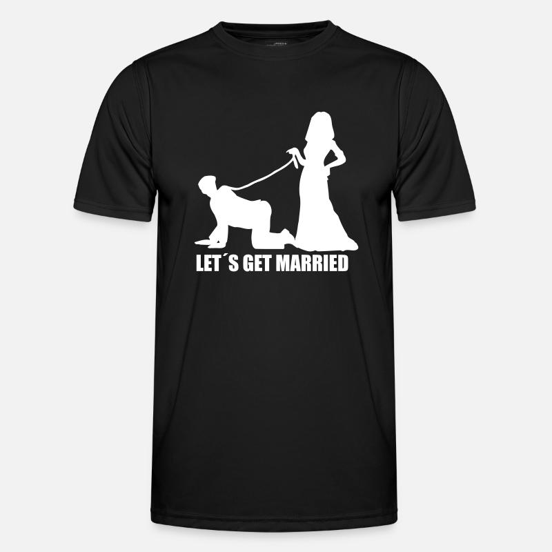 Let s get married - Men's Functional T-Shirt - black