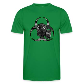 Gas mask -Toxic - Men's Functional T-Shirt - kelly green - Front - AI Model Male 178 dark (178cm)