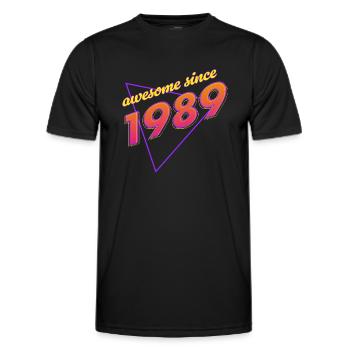 Retro - Genial seit 1989 - Männer Funktions-T-Shirt - Schwarz - Vorne - AI Model Male 178 dark (178cm)