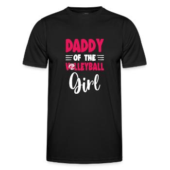 Daddy Of the Birthday Girl Volleyball Family - Männer Funktions-T-Shirt - Schwarz - Vorne - AI Model Male 178 dark (178cm)
