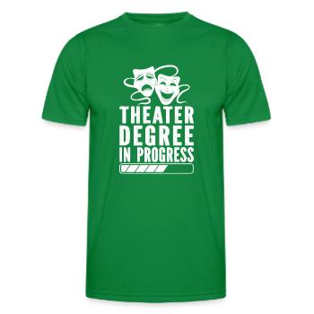 Diplôme de théâtre en cours Comédie musicale - T-shirt sport Homme - vert - Devant - AI Model Male 178 dark (178cm)