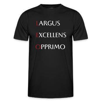 Leo - Männer Funktions-T-Shirt - Schwarz - Vorne - AI Model Male 178 dark (178cm)