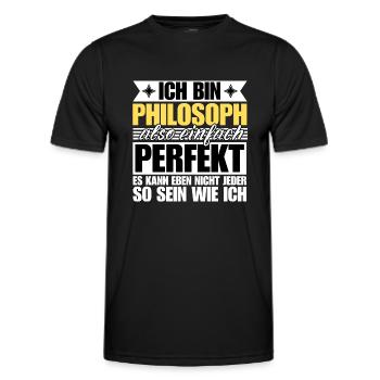 Perfekter Philosoph - Männer Funktions-T-Shirt - Schwarz - Vorne - AI Model Male 178 dark (178cm)