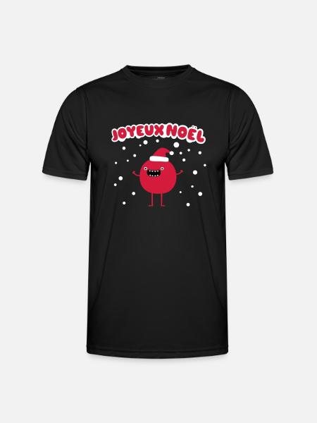 Joyeux Noël - Männer Funktions-T-Shirt - Schwarz