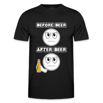 Lustiges Bier Shirt - Männer Funktions-T-Shirt - Schwarz - Vorne - AI Model Male 178 dark (178cm)