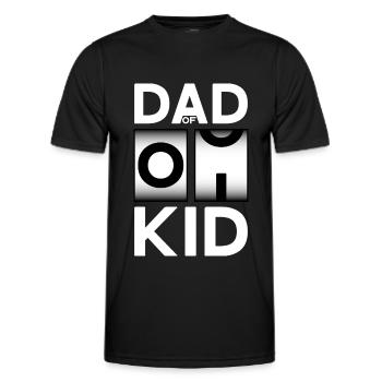 DAD OF 1 KID DAD-TO-BE FIRST CHILD - Men's Functional T-Shirt - black - Front - AI Model Male 178 dark (178cm)