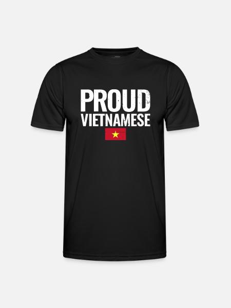 Orgogliosa vietnamita Vietnam Bandiera vietnamita vietnamita - Maglietta sportiva per uomo - nero