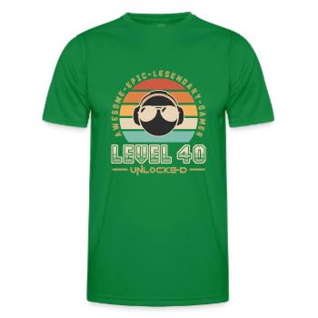 Stufe 40 - Männer Funktions-T-Shirt - Kelly Green - Vorne - AI Model Male 178 dark (178cm)