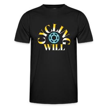 Radfahren wird - Männer Funktions-T-Shirt - Schwarz - Vorne - AI Model Male 178 dark (178cm)