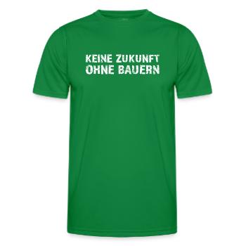 No future without farmers - Men's Functional T-Shirt - kelly green - Front - AI Model Male 178 dark (178cm)