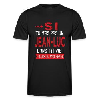 Jean luc Si tu n as pas un Jean luc Cadeau Humour - T-shirt sport Homme - noir - Devant - AI Model Male 178 dark (178cm)