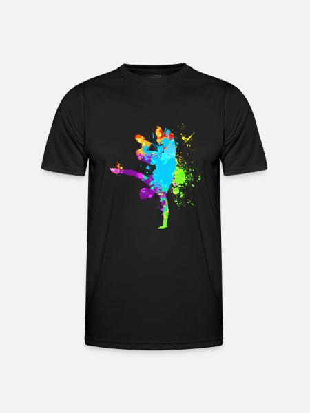 Freier Lauf - Männer Funktions-T-Shirt - Schwarz