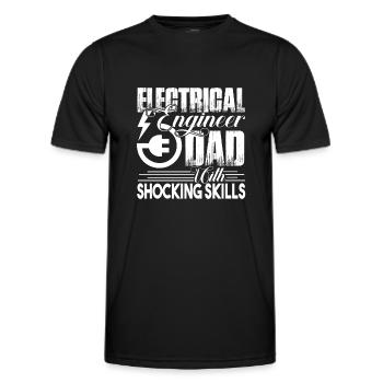 Electrical Engineer Electrical Engineer Dad Skills - Men's Functional T-Shirt - black - Front - AI Model Male 178 dark (178cm)
