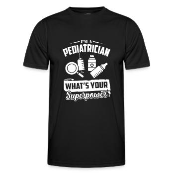Pediatrician Pediatrician Superpower - Men's Functional T-Shirt - black - Front - AI Model Male 178 dark (178cm)
