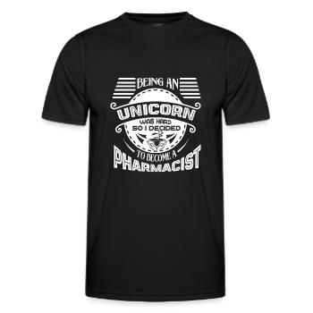 Pharmacien, j’ai décidé de devenir pharmacien - T-shirt sport Homme - noir - Devant - AI Model Male 178 dark (178cm)