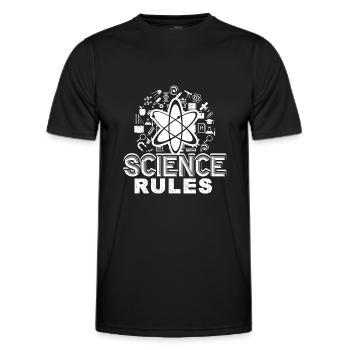 Règles scientifiques - T-shirt sport Homme - noir - Devant - AI Model Male 178 dark (178cm)