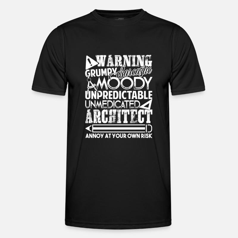Architect Architect Warning - Men's Functional T-Shirt - black